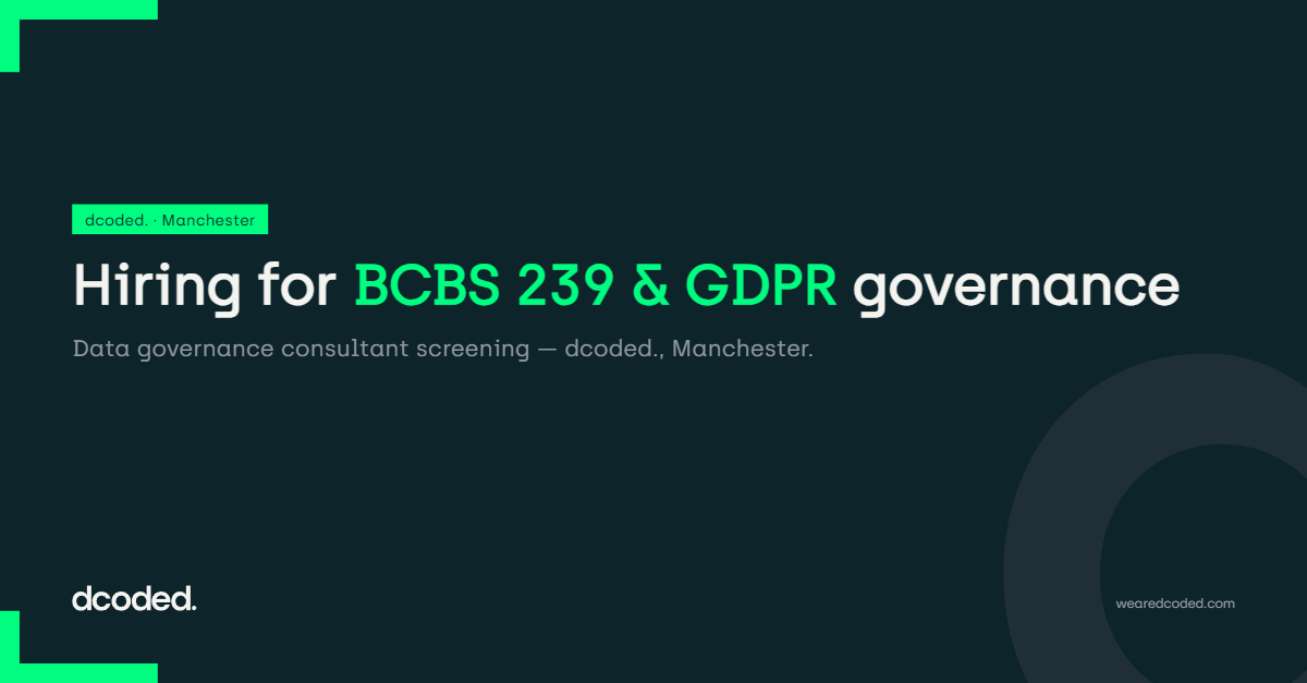 How to Hire a Data Governance Consultant Who Can Actually Build a BCBS 239 or GDPR Framework
