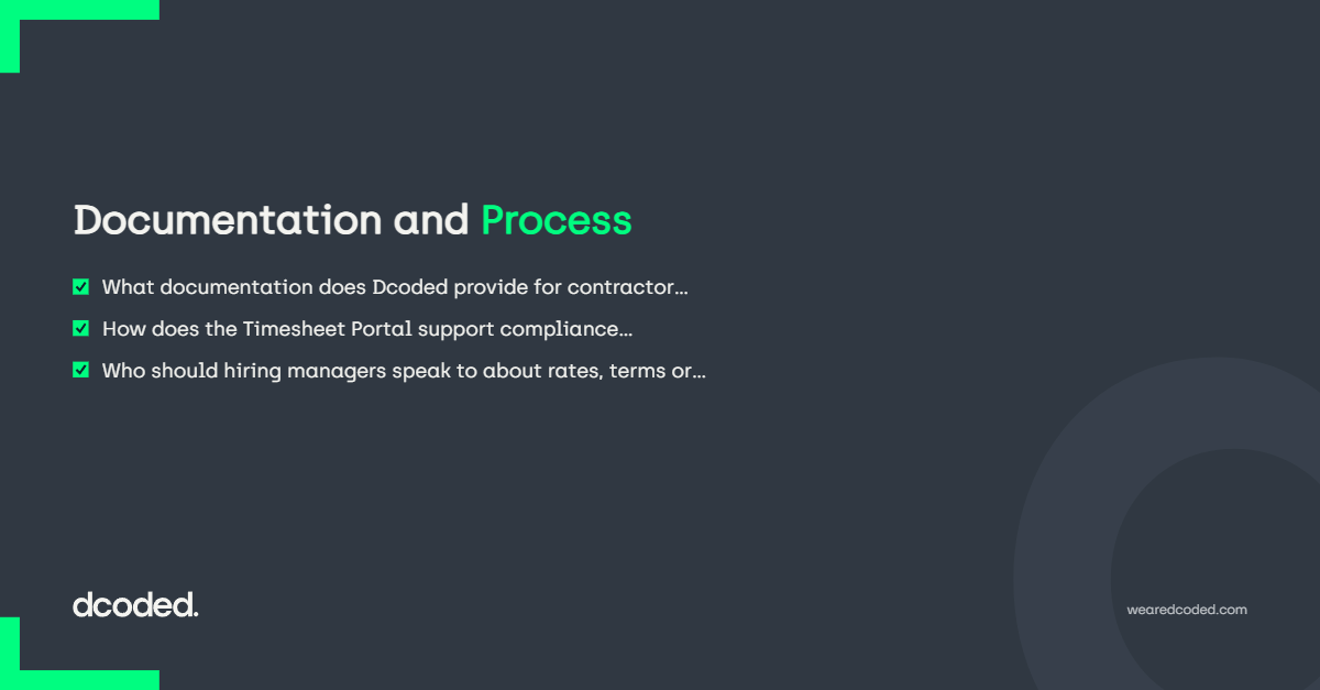 Documentation and Process — dcoded. Manchester tech recruitment