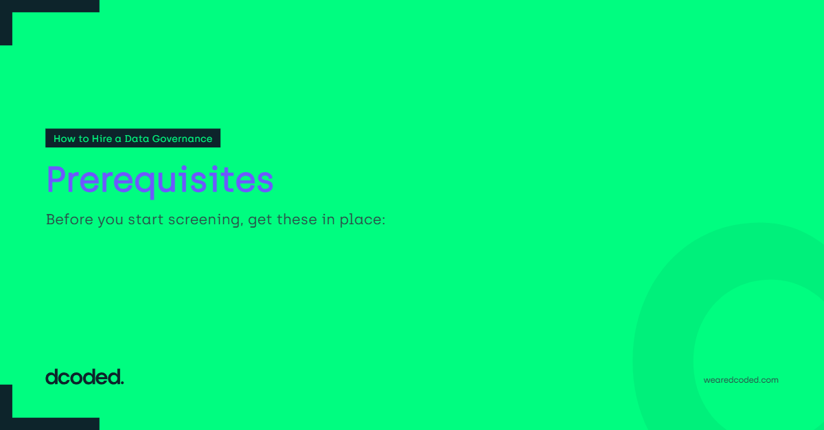 Prerequisites — dcoded. Manchester tech recruitment